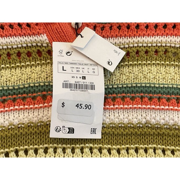 ZARA boho chic festival crochet mini dress with pockets Size Large NWT - Picture 7 of 13